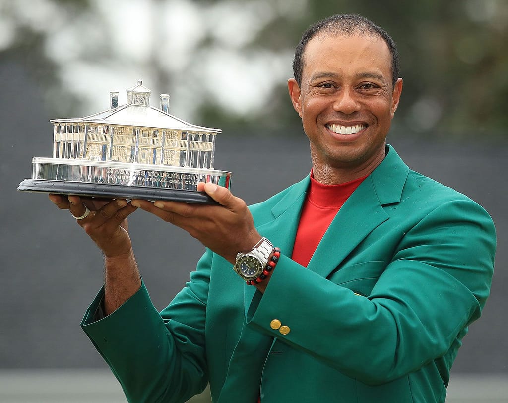 Tiger Woods wins Masters trophy